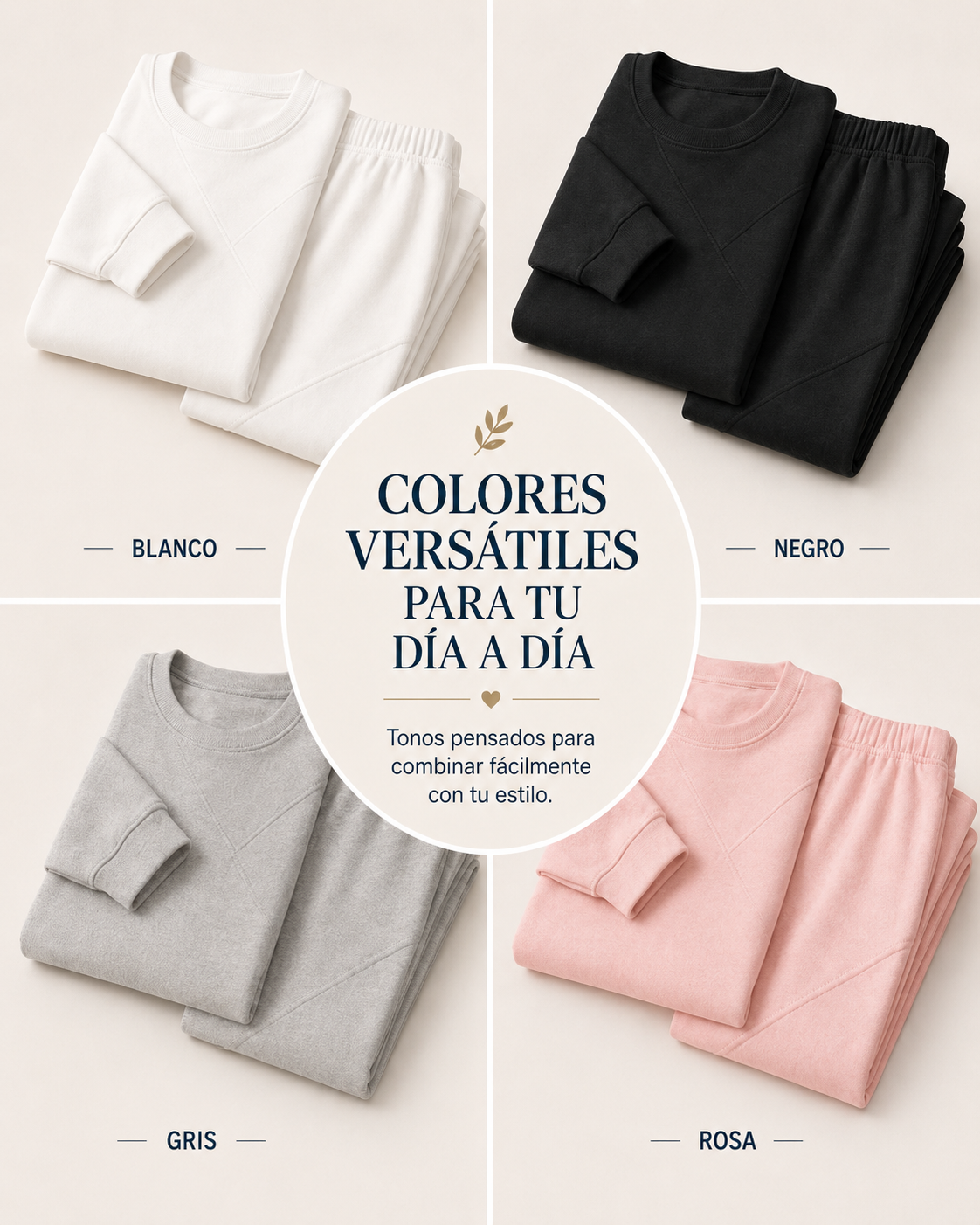 Mireia | Conjunto cómodo de sudadera y pantalón
