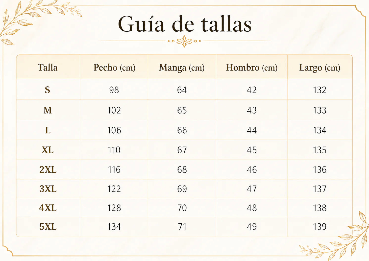 Guía de tallas de Isadora-Chaqueta vaquera larga con botones