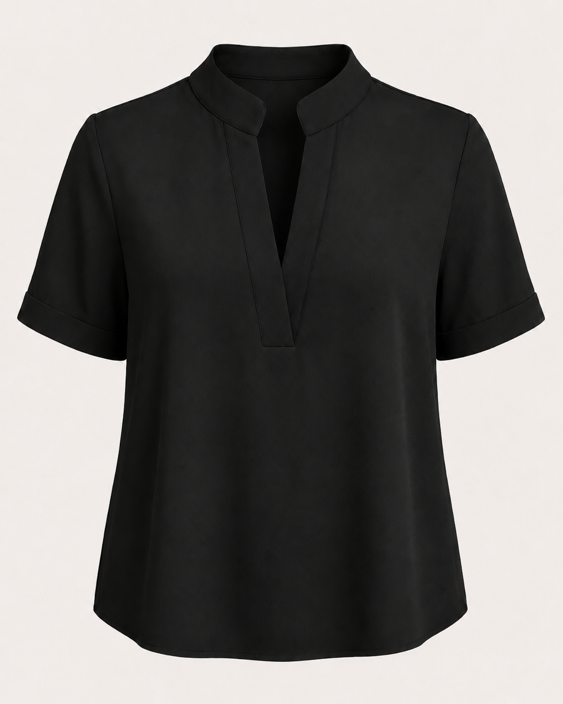 Claudia-Blusa elegante con cuello refinado