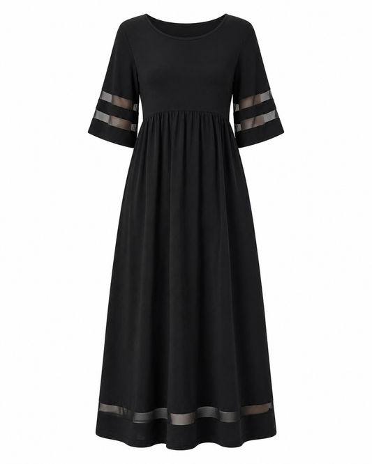 Aubrey-Vestido midi fluido que estiliza la figura