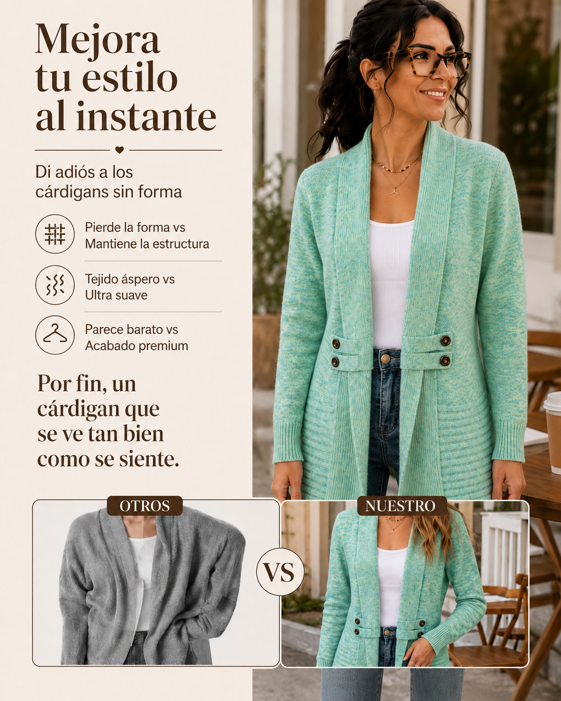 Aurelia | Cárdigan de punto elegante