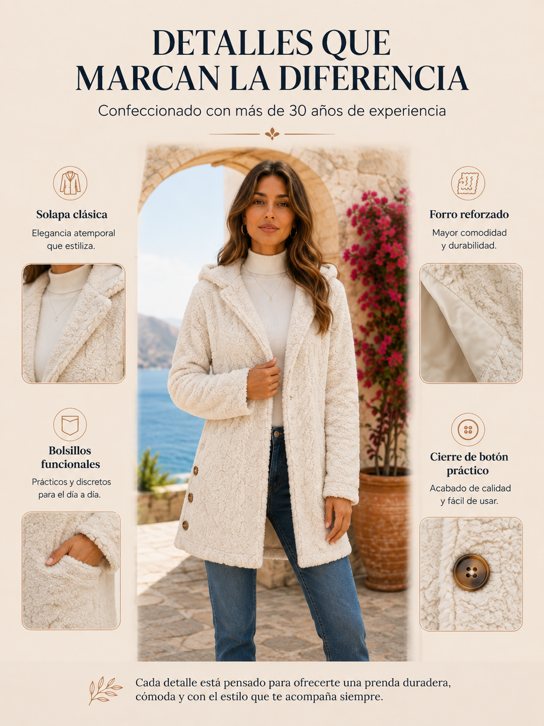 Bruna | Cárdigan cálido con capucha