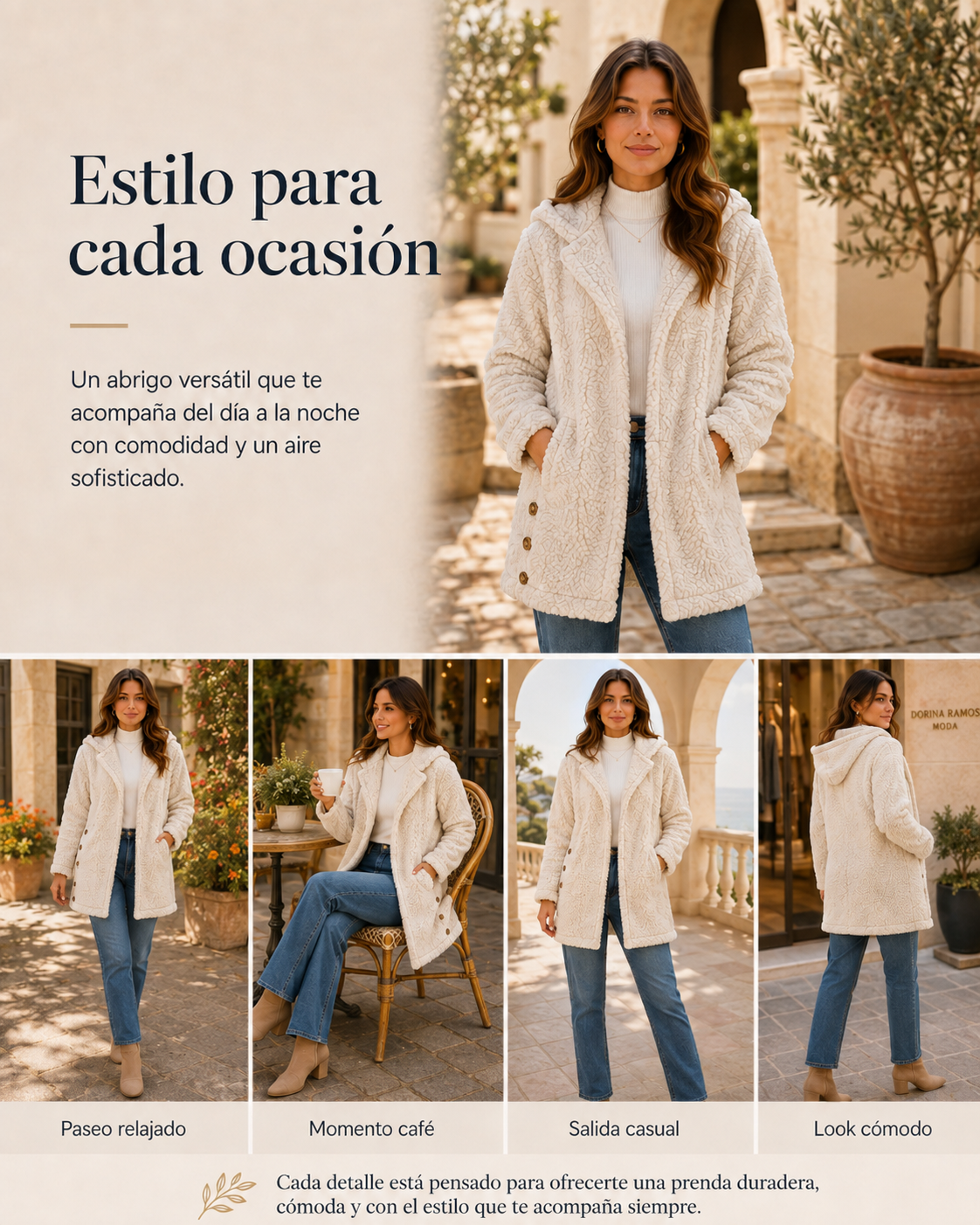 Bruna | Cárdigan cálido con capucha