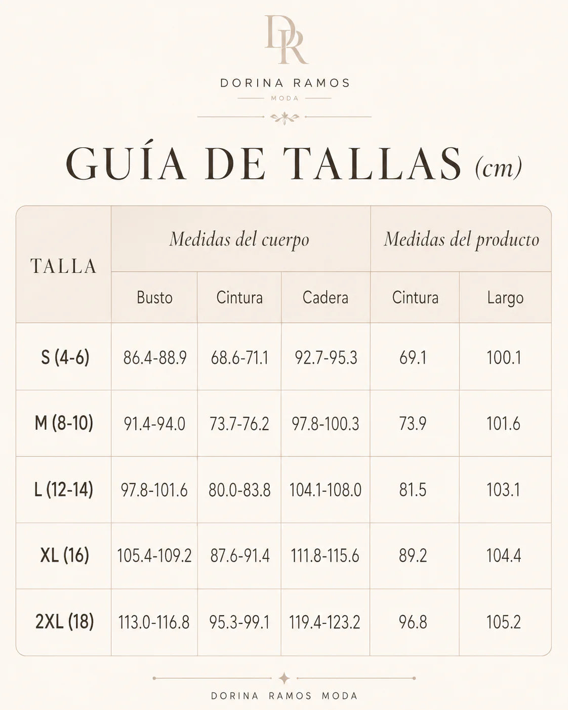 Guía de tallas de Adriana-Vestido midi de lunares con lazo elegante