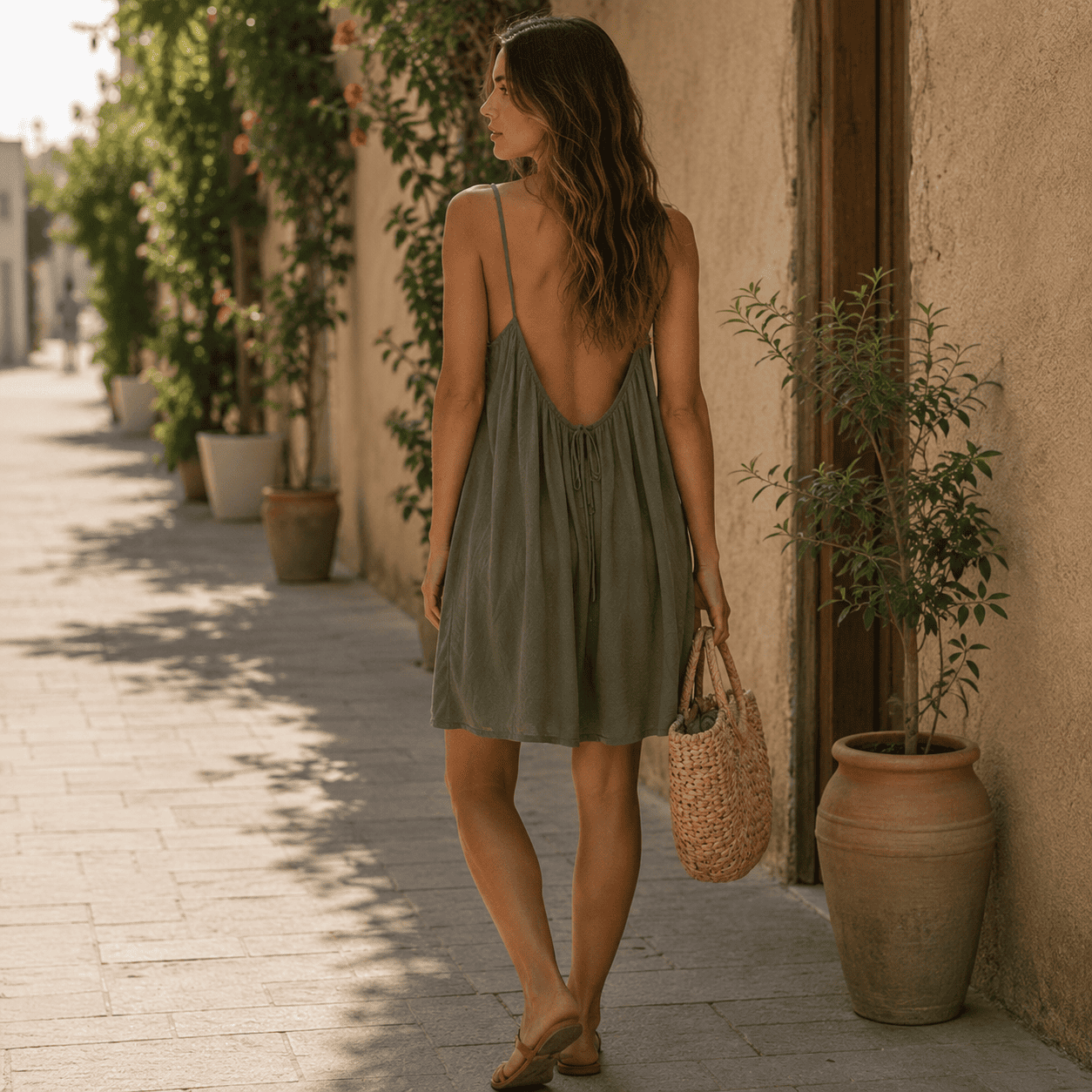 Alma | Vestido fluido de espalda abierta