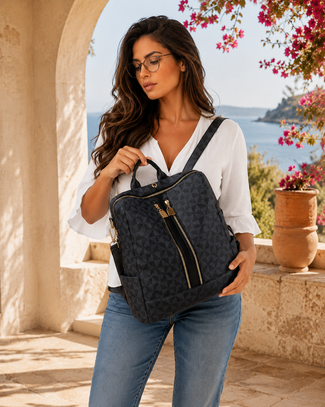 Esmeralda-Bolso bandolera de gran capacidad