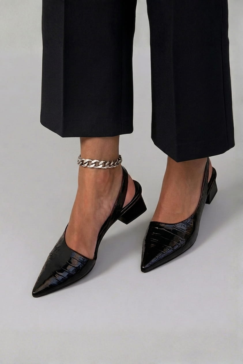 Elisa | Zapatos de salón con tacón y punta ancha