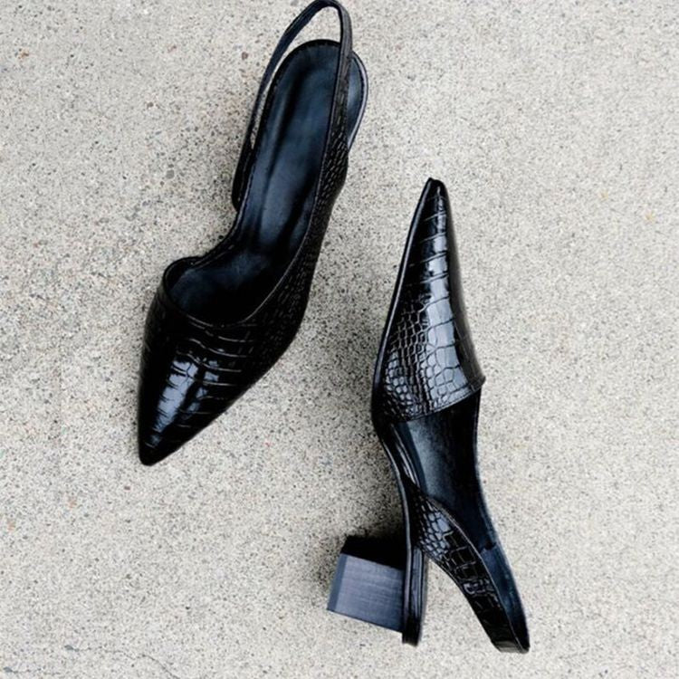 Elisa | Zapatos de salón con tacón y punta ancha