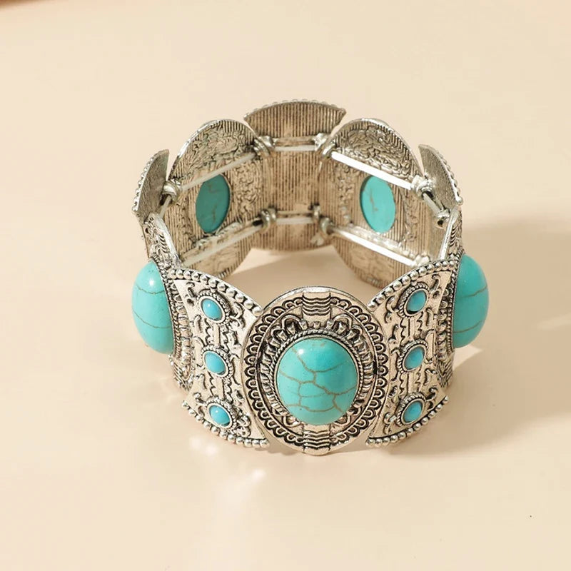 Arianna | Pulsera boho vintage con detalles turquesa
