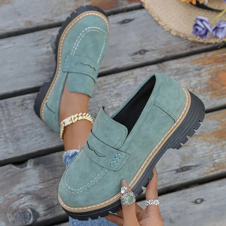 Elsa | Mocasines con plataforma estilo college