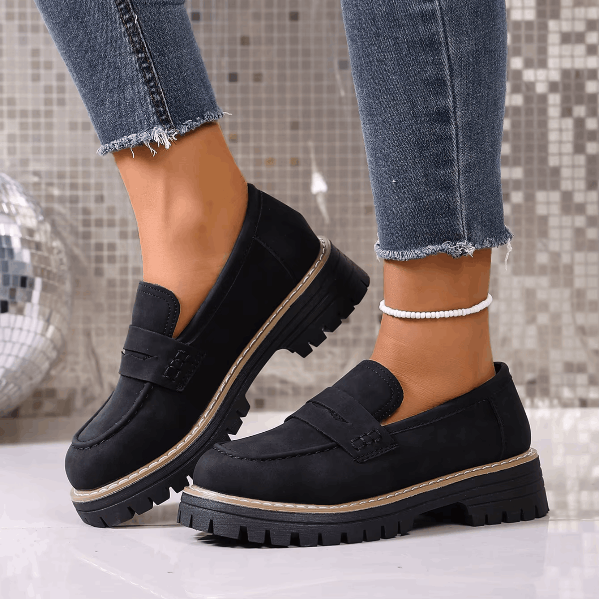 Elsa | Mocasines con plataforma estilo college