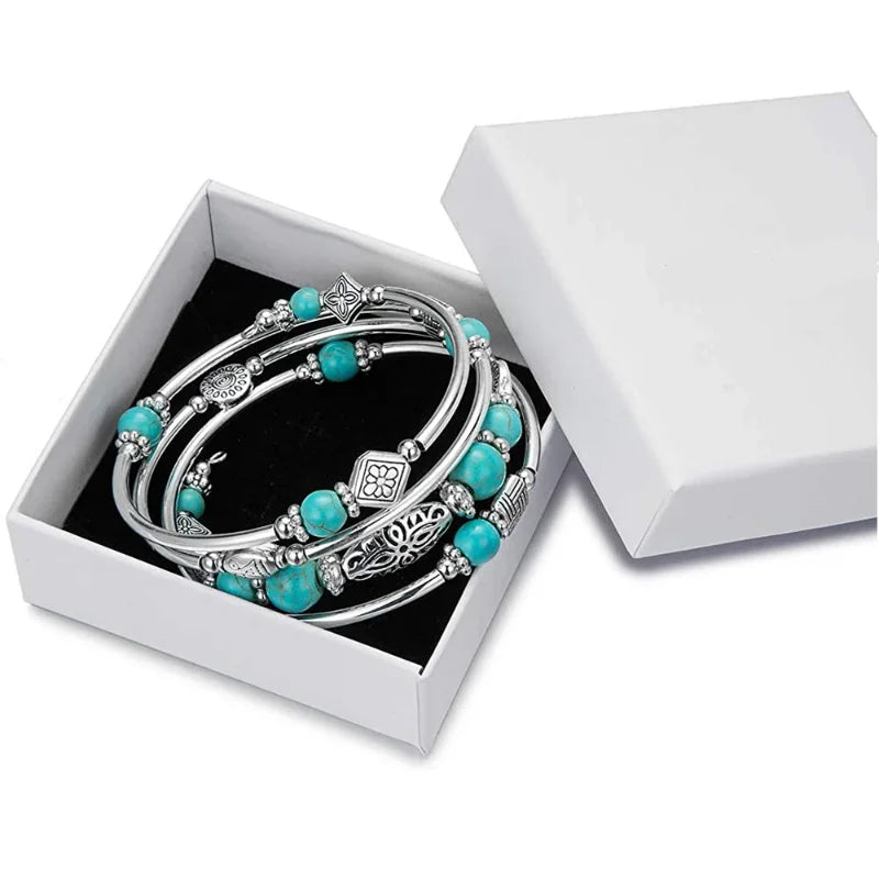Arianna | Pulsera Multicapa de Piedra Natural
