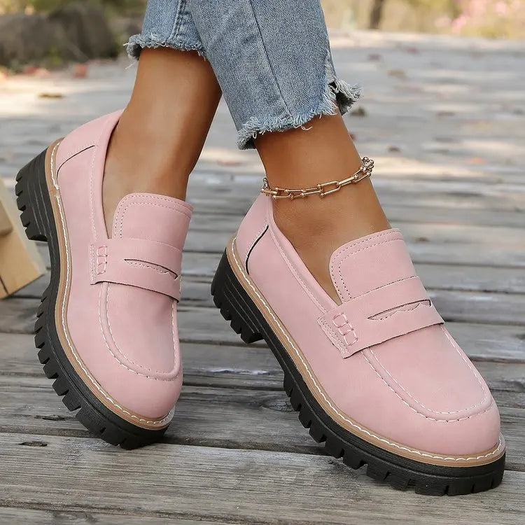 Elsa | Mocasines con plataforma estilo college