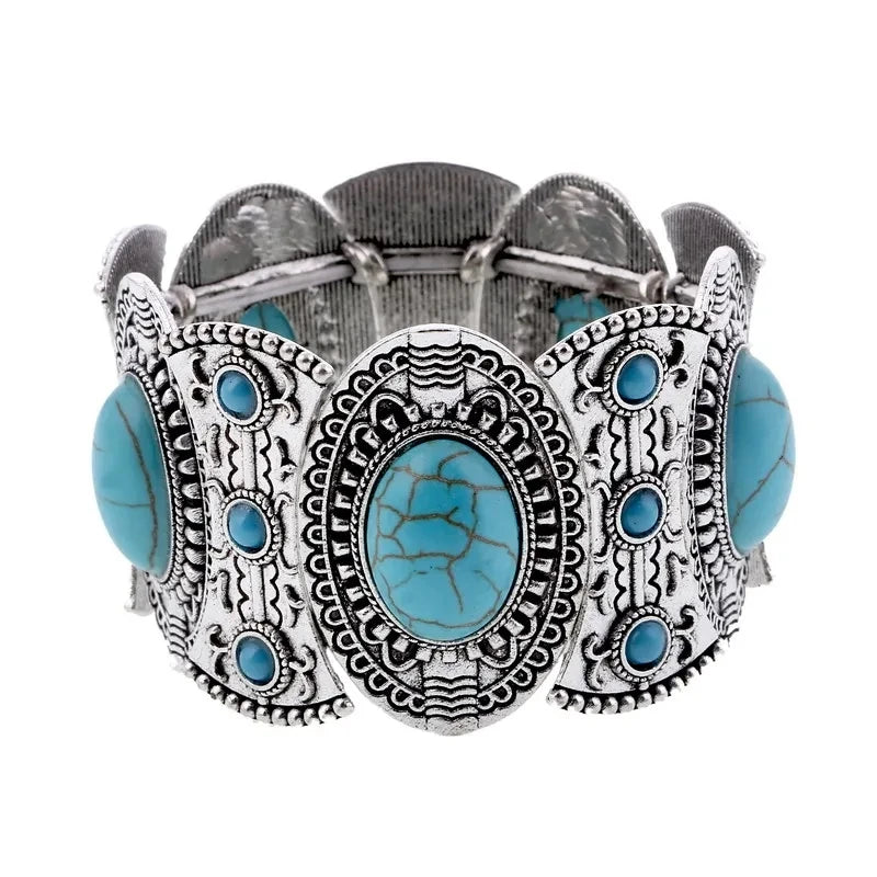 Arianna | Pulsera boho vintage con detalles turquesa