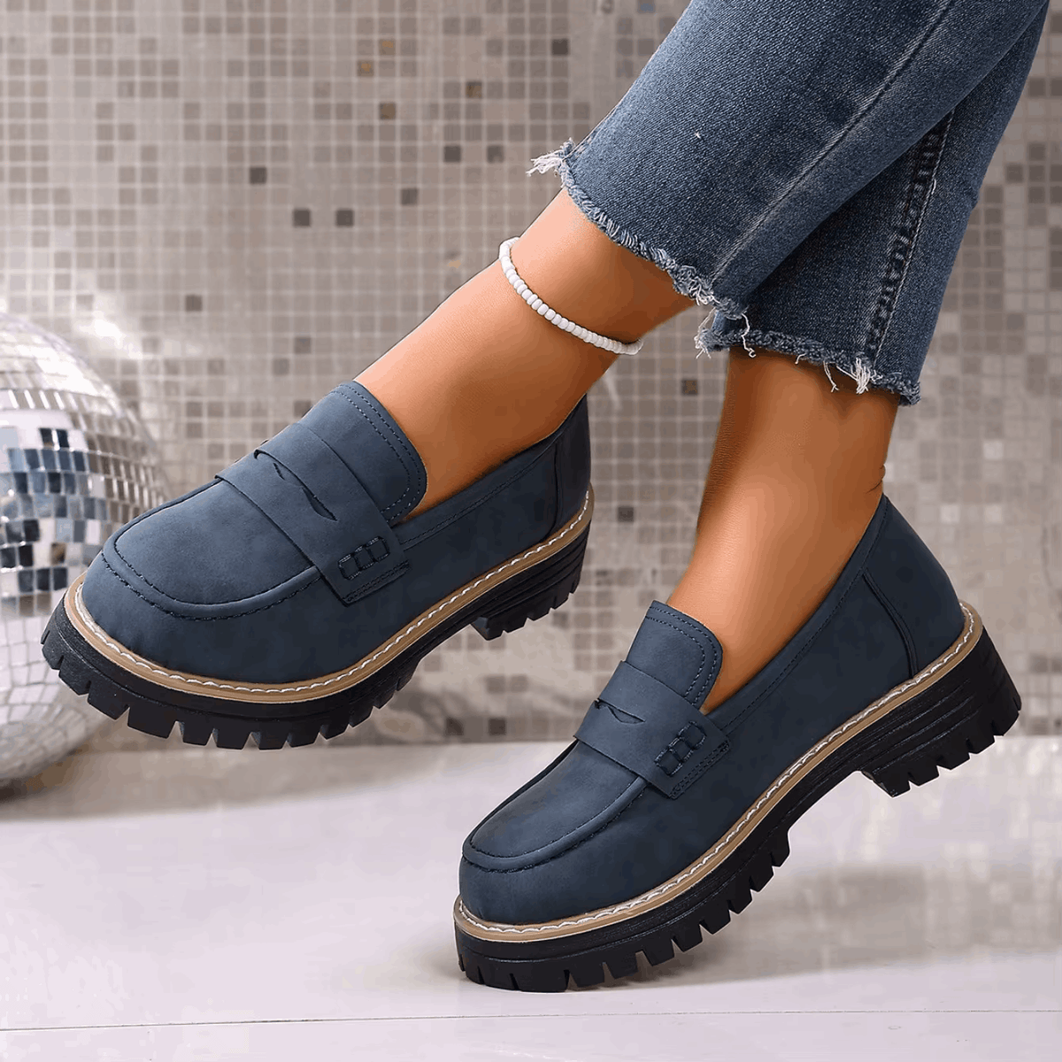 Elsa | Mocasines con plataforma estilo college