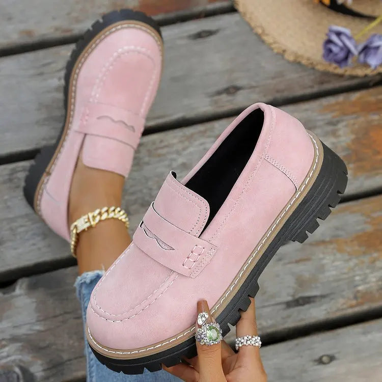 Elsa | Mocasines con plataforma estilo college