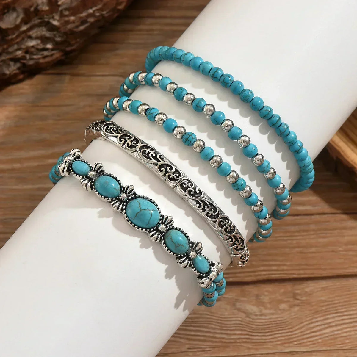 Diane | Set de pulseras turquesas