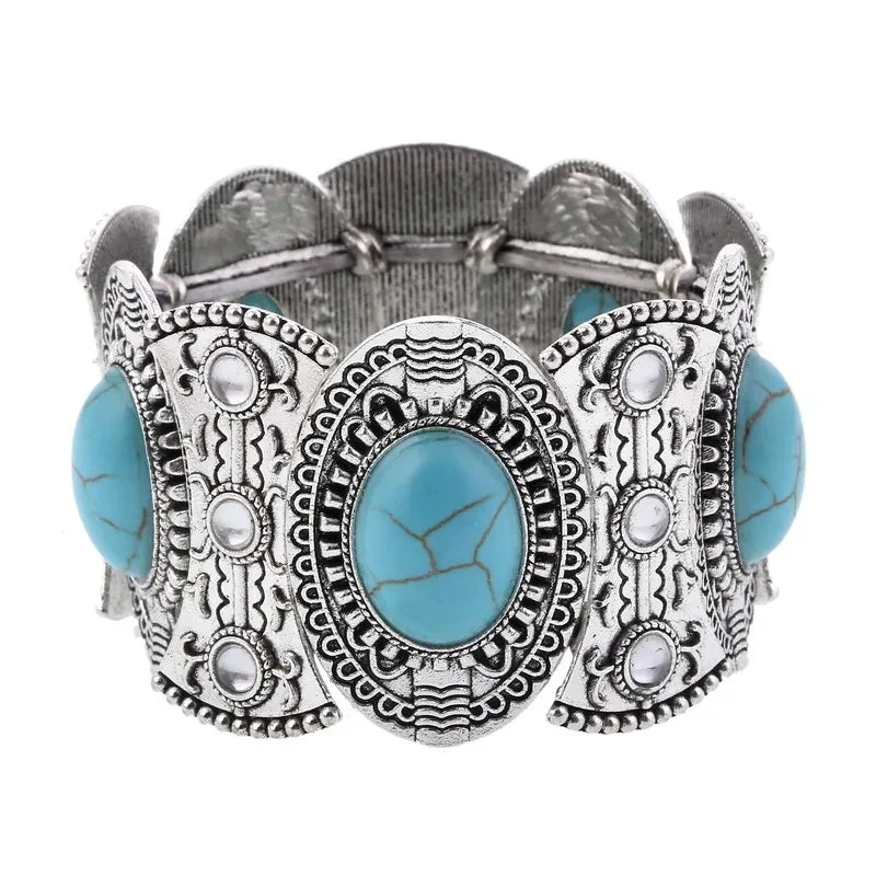 Arianna | Pulsera boho vintage con detalles turquesa