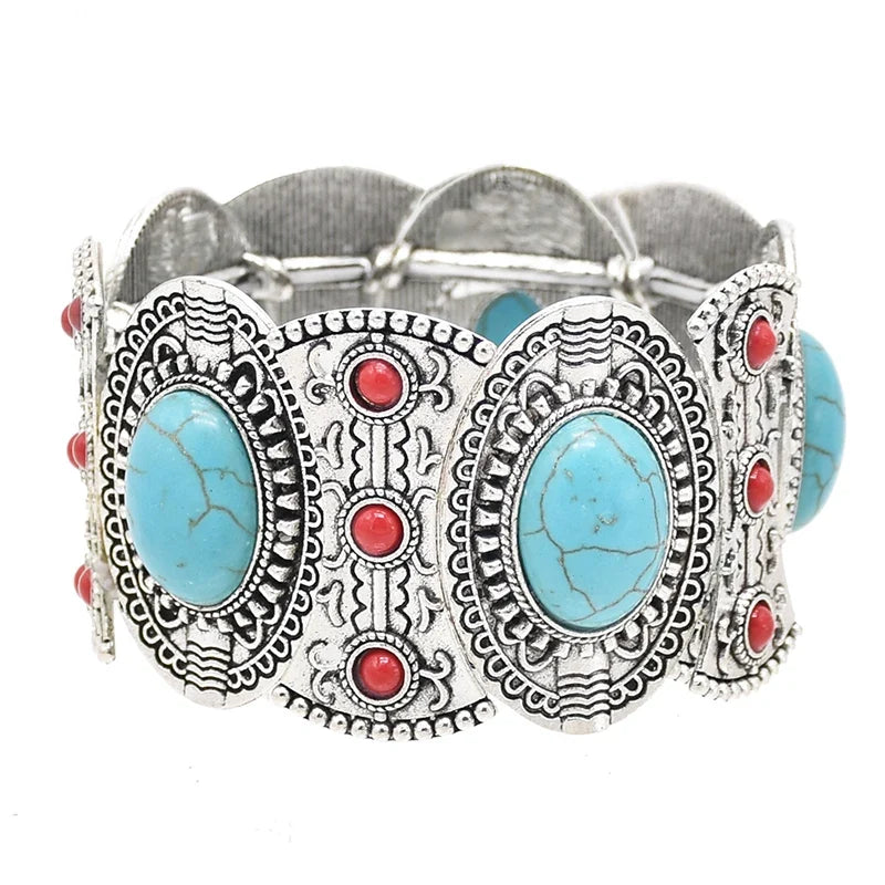 Arianna | Pulsera boho vintage con detalles turquesa