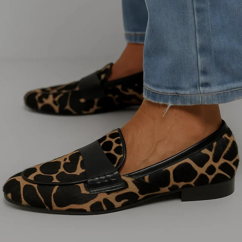 Sofia | Mocasines elegantes con estampado de leopardo