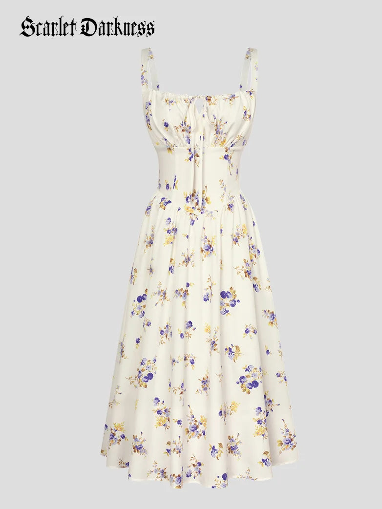 Hottest Floral Milkmaid Sundress with Pockets