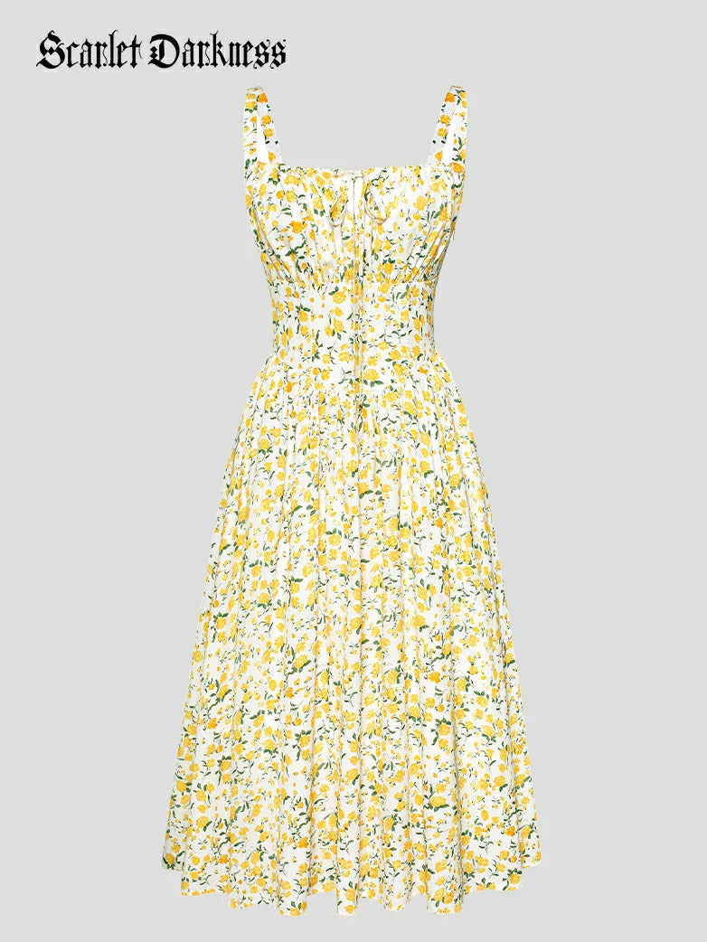 Hottest Floral Milkmaid Sundress with Pockets