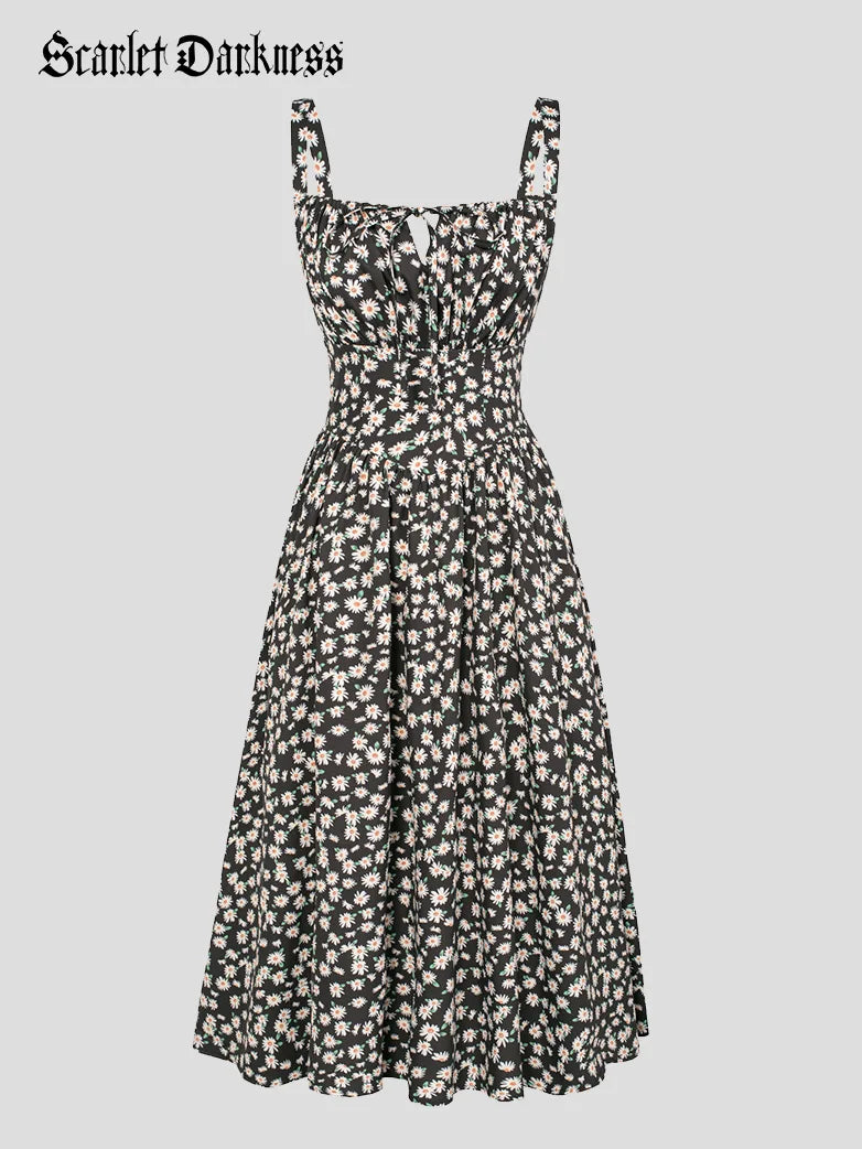 Hottest Floral Milkmaid Sundress with Pockets