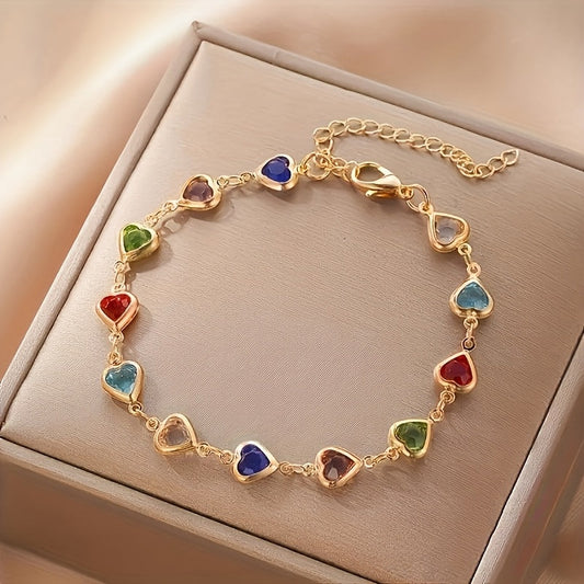 Marilou | Pulsera con corazones de colores