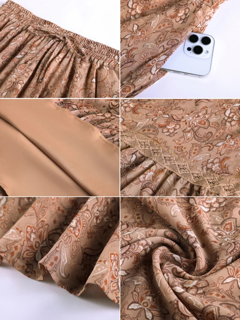Women Renaissance Boho Chic Swing Pockets Skirt