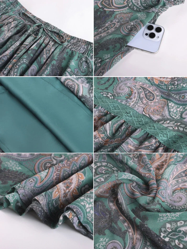 Women Renaissance Boho Chic Swing Pockets Skirt