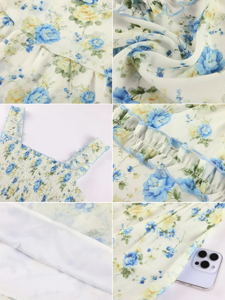 Women Spring Love Story Sundress with Pockets