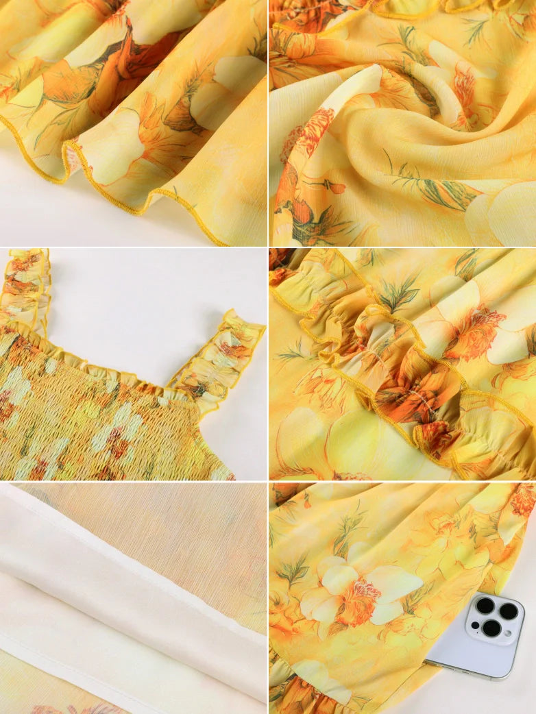 Women Spring Love Story Sundress with Pockets