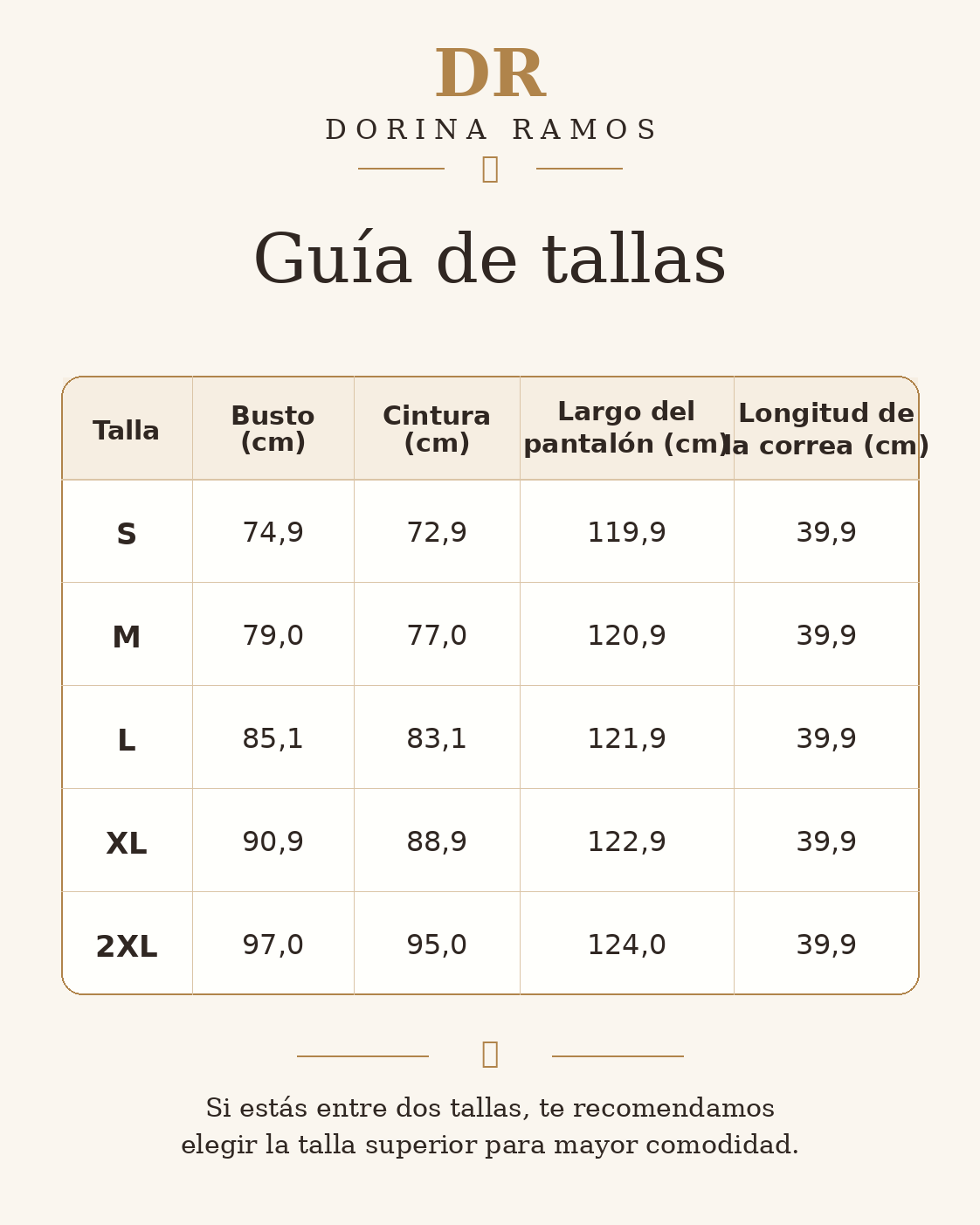 Guía de tallas de Selene | Mono halter de encaje fluido