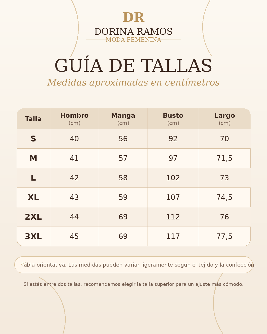 Guía de tallas de Renata | Chaqueta denim combinada con punto