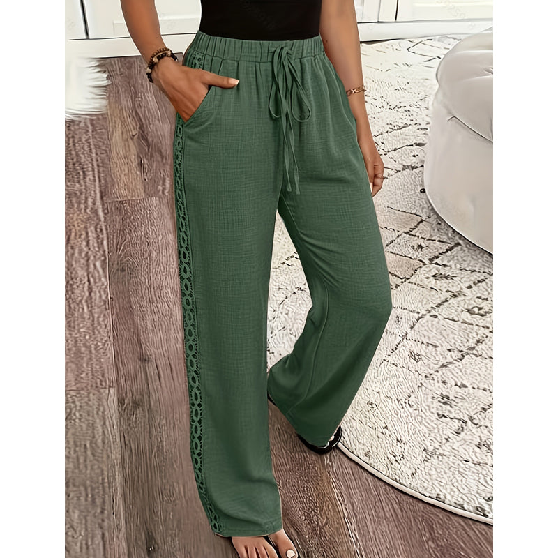 Elia | Pantalones boho de pierna recta