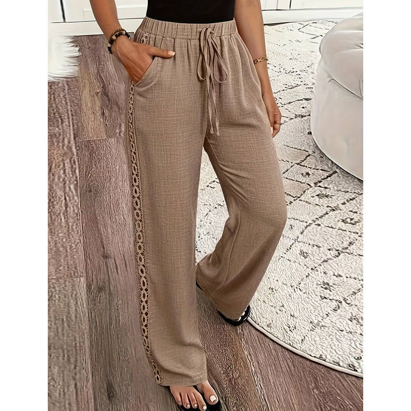 Elia | Pantalones boho de pierna recta