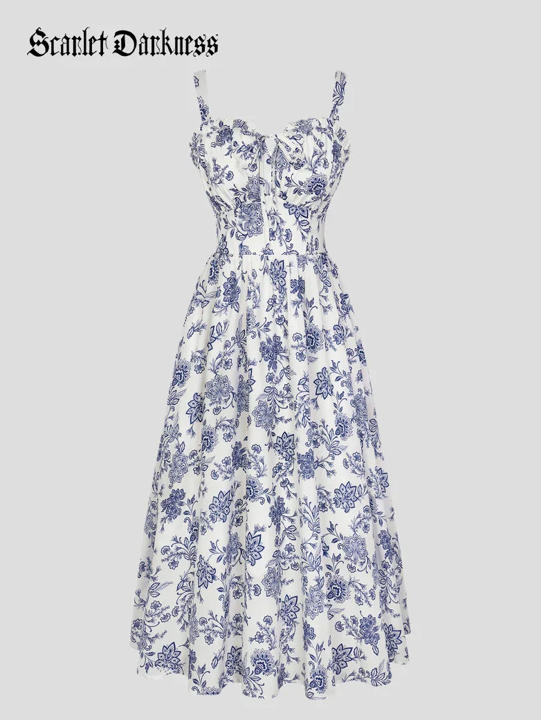 Sweetheart Floral Summer Wedding Pockets Dress