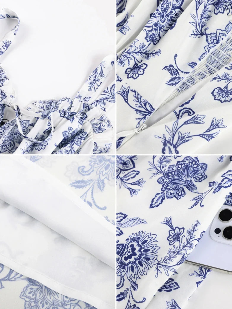 Sweetheart Floral Summer Wedding Pockets Dress